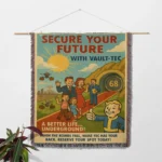FO Retro Poster Woven Tapestry Throw Blanket – Unique Wall Art, Room Decor, Collectible Accent - Image 2