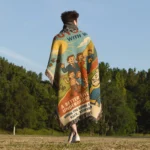 FO Retro Poster Woven Tapestry Throw Blanket – Unique Wall Art, Room Decor, Collectible Accent - Image 5