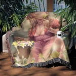 Aerith Woven Tapestry Throw Blanket – Unique Wall Art, Room Decor, Cozy Home Decor - Image 3