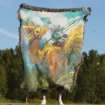 Chocobo Woven Tapestry Throw Blanket – Stylish Wall Rug, Room Decor, Collectible Merch - Image 4