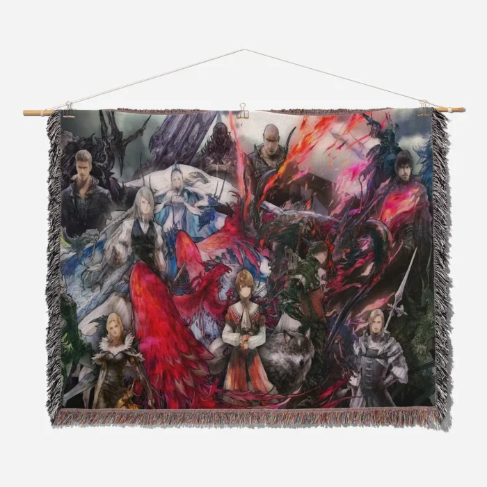 FF14 Woven Tapestry Throw Blanket – Fun Wall Rug, Room Decor, Picnic Mat, Perfect Gift - Image 2
