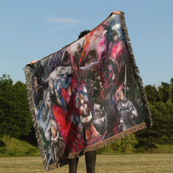 FF14 Woven Tapestry Throw Blanket – Fun Wall Rug, Room Decor, Picnic Mat, Perfect Gift - Image 3