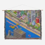GTA Pixel San Andreas Woven Tapestry Throw Blanket – Stylish Wall Rug, Room Decor, Collectible Merch - Image 2
