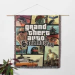 GTA San Andreas CD Cover Woven Tapestry Throw Blanket – Fun Wall Art, Room Decor, Picnic Mat, Perfect Collectible - Image 2