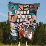 GTA Vice City Woven Tapestry Throw Blanket – Epic Wall Rug, Cozy Room Decor, Home Decor Accent - Image 4