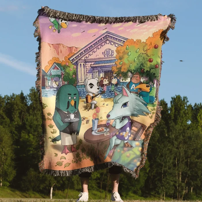 ACNH Woven Tapestry Throw Blanket – Adorable Wall Art, Room & Home Decor, Cozy Throw - Image 4