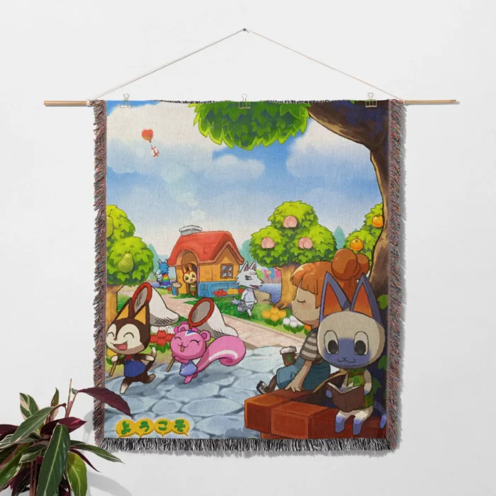 ACNH Woven Tapestry Throw Blanket – Cute Wall Art, Cozy Room & Home Decor, Perfect Gift - Image 2