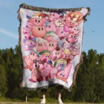 Kirby Retro Woven Tapestry Throw Blanket – Stylish Wall Rug, Room Decor, Collectible Merch - Image 4