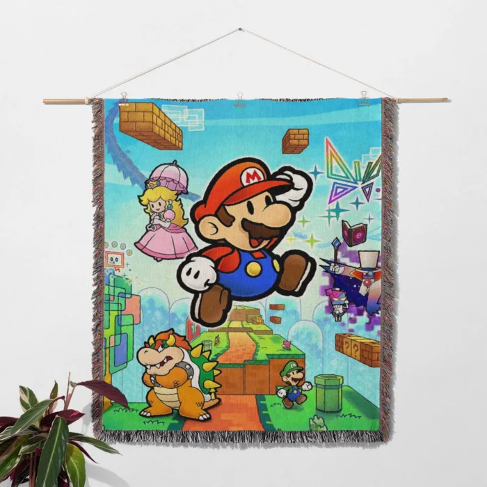 Super Mario Woven Tapestry Throw Blanket – Epic Wall Rug, Room Decor, Collectible Merch - Image 2