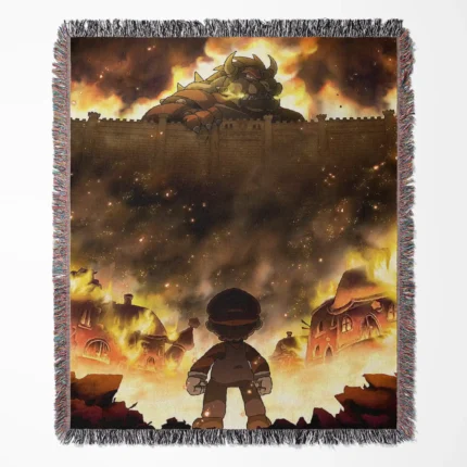 Mario Retro woven tapestry throw blanket, featuring stylish wall art design and cozy home decor, perfect as a collectible item for Mario enthusiasts.