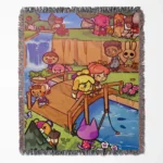 Animal Crossing: New Horizons woven tapestry throw blanket, stylish wall art, perfect for room and home decor, making it a great collectible accent.