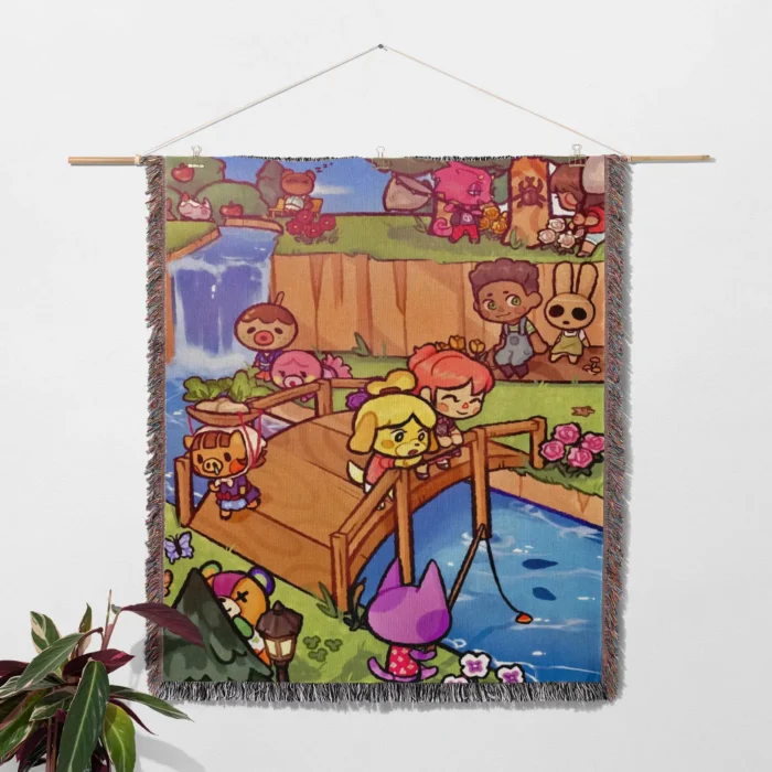 ACNH Woven Tapestry Throw Blanket – Stylish Wall Art, Room & Home Decor, Collectible Accent - Image 2