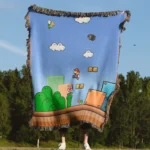Super Mario Woven Tapestry Throw Blanket – Stylish Wall Rug, Room Decor, Collectible Merch - Image 4