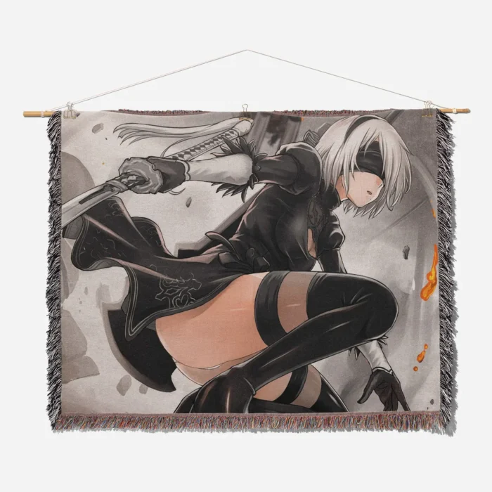 Nier Woven Tapestry Throw Blanket – Cool Wall Art, Room Decor, Home Decor, Perfect Gift - Image 2