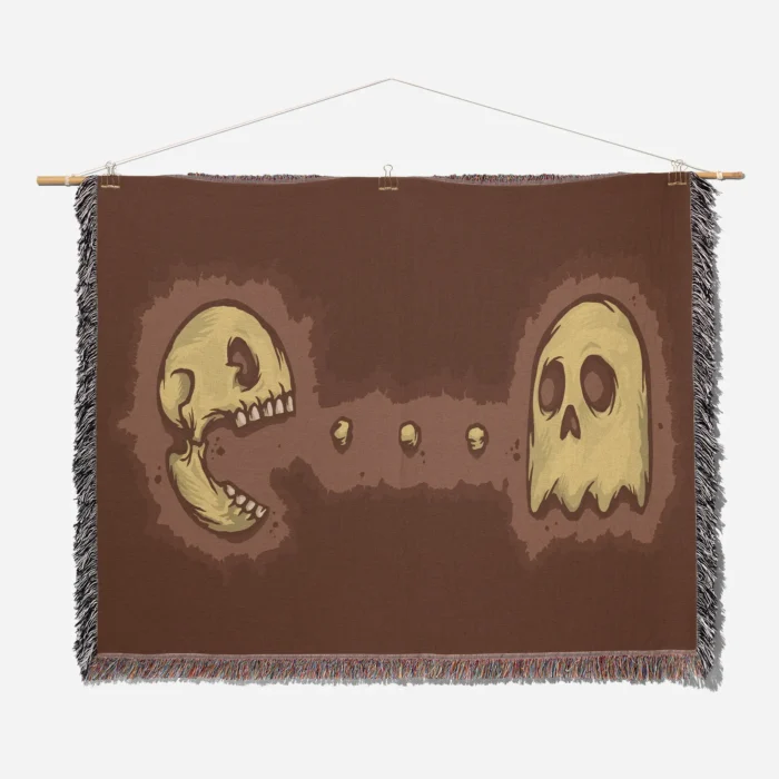 Pac Retro Woven Tapestry Throw Blanket – Stylish Wall Rug, Room Decor, Collectible Merch - Image 2