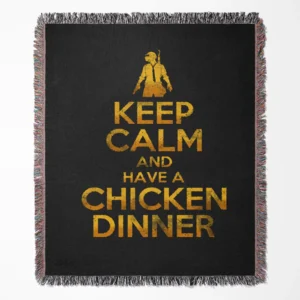 PlayerUnknown's Battlegrounds woven tapestry throw blanket, designed with cool wall rug and room decor, perfect as a collectible item and home decor for PUBG fans.