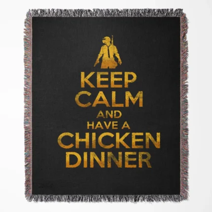 PlayerUnknown's Battlegrounds woven tapestry throw blanket, designed with cool wall rug and room decor, perfect as a collectible item and home decor for PUBG fans.