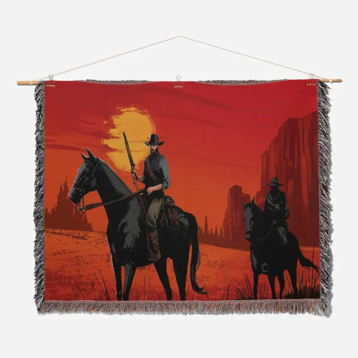 RDR Woven Tapestry Throw Blanket – Epic Wall Rug, Room Decor, Home Decor, Perfect Gift - Image 2