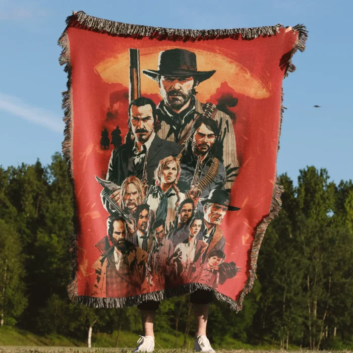 RDR Woven Tapestry Throw Blanket – Epic Wall Art, Room Decor, Cozy Home Decor, Perfect Gift - Image 4