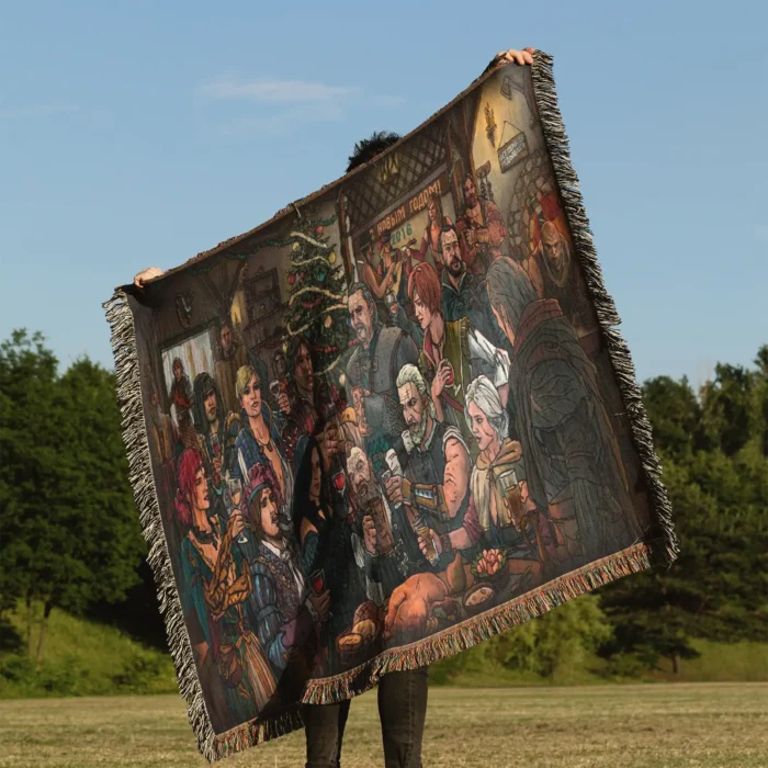 Witcher Woven Tapestry Throw Blanket – Epic Wall Rug, Room Decor, Collectible Merch - Image 3