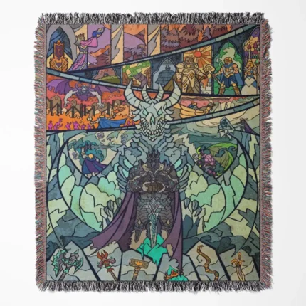 World of Warcraft woven tapestry throw blanket, offering stylish wall art design and room decor, perfect for enhancing any World of Warcraft-themed room.