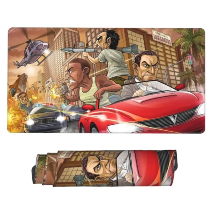 This Grand Theft Auto mouse pad is a cool retro-inspired desk mat, ideal for gaming rooms, workspaces, or otaku setups. A must-have for fans.