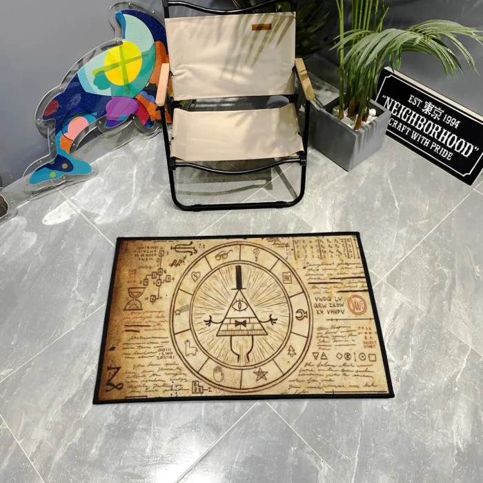 Bill Cipher’s Symbols Rug – Unique Cartoon Carpet for Fans or Wall Display - Image 3