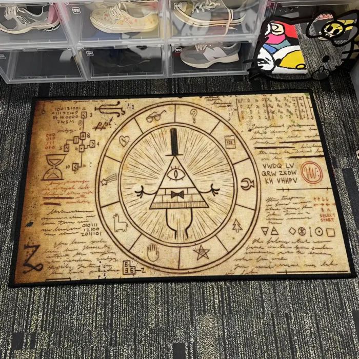 Bill Cipher’s Symbols Rug – Unique Cartoon Carpet for Fans or Wall Display - Image 4