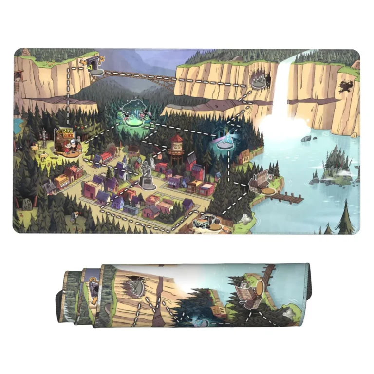 This Gravity Falls mouse pad is a cool cartoon desk mat, perfect for gaming setups, otaku spaces, or kids’ rooms. A fun gift for fans of the show.