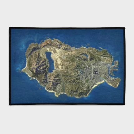 Step into *GTA*'s Los Santos with this map rug. A unique addition to your game room or fan decor, it brings the detailed and immersive world of the game into your space.