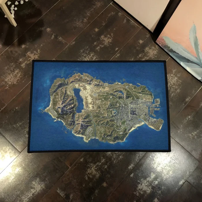 Los Santos Map Rug – Unique Decor Rug for Game Room or Fans - Image 2