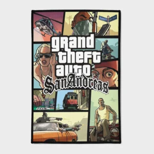 Relive the classic world of *San Andreas* with this cool rug. Ideal for gaming room setups, it brings the iconic map and vibe of the game to life, making it a great addition for any fan of the franchise.
