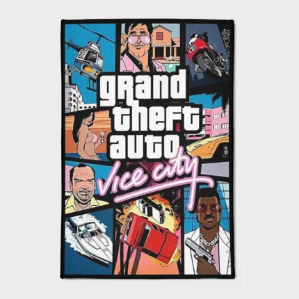 Step back into the 80s with this *Vice City* rug. Perfect for boys' rooms or as collector decor, it adds a retro and nostalgic vibe to your space, capturing the essence of the iconic game.
