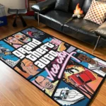 Vice City Rug – Retro Rug for Boys Room or Collector Decor - Image 2