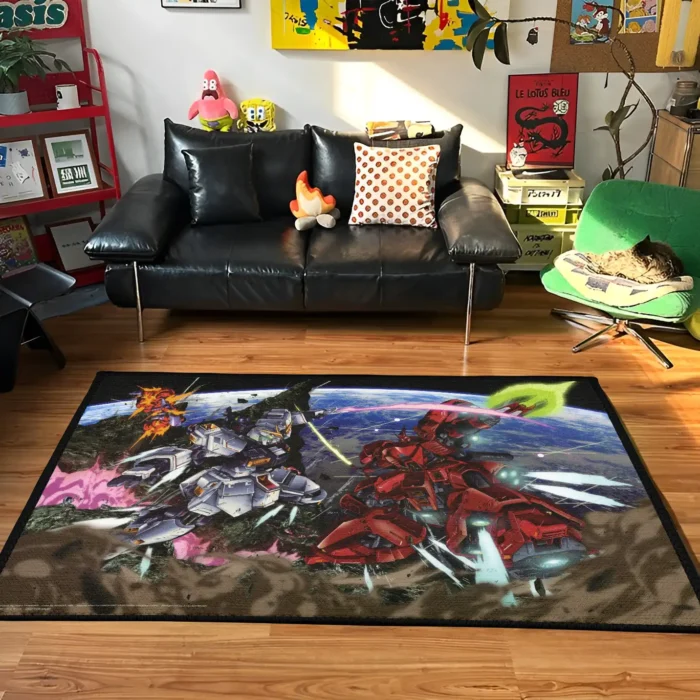 Gdam Rug – Cool Mecha Anime Carpet, Perfect Decor for Gamers and Fans - Image 2