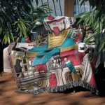 Gdam Woven Tapestry Throw Blanket – Classic Wall Art, Room & Home Decor, Mecha Collector Accent - Image 3