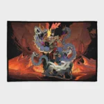 Bring the underworld of *Hades* into your space with this epic rogue-like rug. Perfect for bedrooms or gaming rooms, it adds a bold and adventurous vibe to any fan's decor.