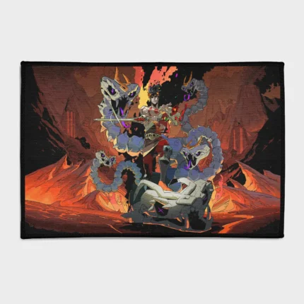 Bring the underworld of *Hades* into your space with this epic rogue-like rug. Perfect for bedrooms or gaming rooms, it adds a bold and adventurous vibe to any fan's decor.