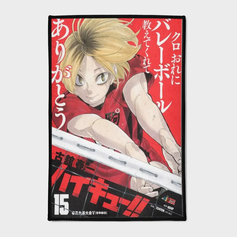 For fans of *Haikyuu!!*, this Kenma rug adds a stylish and relaxed vibe to your gaming room or bedroom decor. It’s perfect for creating a comfy and fan-inspired space.