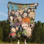 Haikyuu Manga Cover Woven Tapestry Throw Blanket – Unique Throw, Room & Home Decor, Anime Fan Gift - Image 4