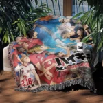 Haikyuu Manga Cover Woven Tapestry Throw Blanket – Stylish Wall Rug, Room & Home Decor, Volleyball Fans Gift - Image 3
