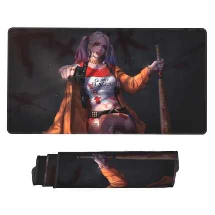This Harley Quinn mouse pad is a stylish villain-themed desk mat, ideal for gaming rooms, otaku setups, or collector spaces. Perfect for DC fans and collectors.