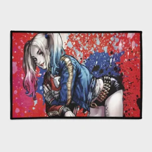 This Quinn rug brings superhero style to any girls' room. Perfect as a gift idea, it adds a stylish and bold touch to your decor, ideal for fans of the character.