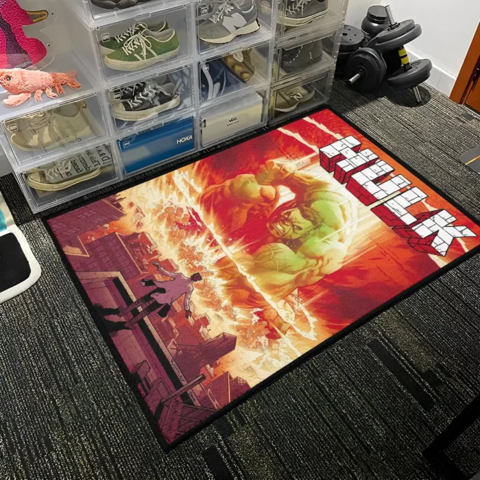 Hulk Comic Cover Rug – Epic Marvel Rug for Bedroom or Comic Fan Decor - Image 3