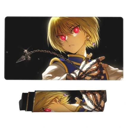 This Kurapika mouse pad is a unique Hunter x Hunter desk mat, ideal for otaku spaces, fan collections, or gaming setups. A must-have for HXH fans.