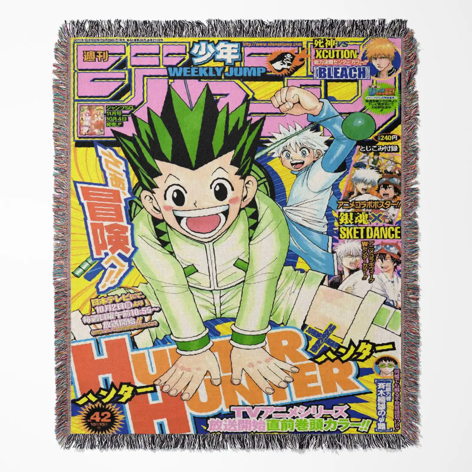 hunter-x-hunter-woven-blanket-sales-1 Hunter x Hunter woven tapestry throw blanket, iconic wall art and room decor, perfect as a gift for Hunter x Hunter fans.