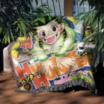 HxH Manga Cover Anime Woven Tapestry Throw Blanket – Collectible Wall Art, Home & Room Decor - Image 3