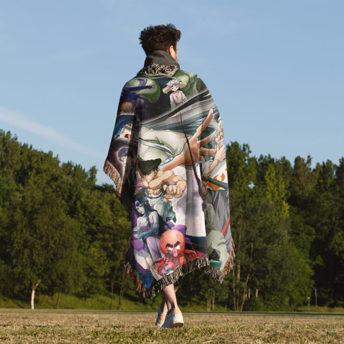 HxH Anime Woven Tapestry Throw Blanket – Versatile Room Decor, Wall Hanging & Home Accent - Image 5