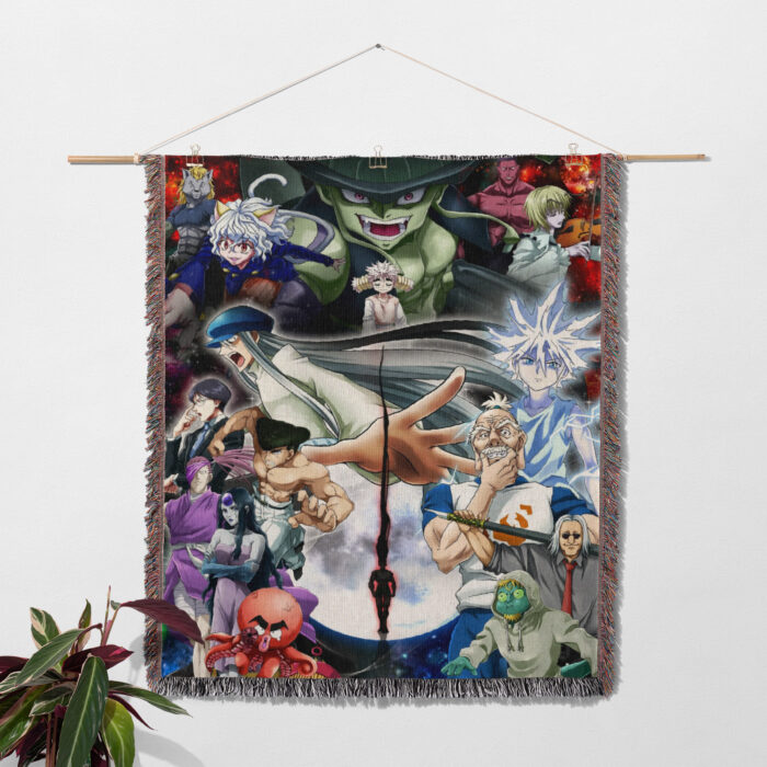 HxH Anime Woven Tapestry Throw Blanket – Versatile Room Decor, Wall Hanging & Home Accent - Image 2
