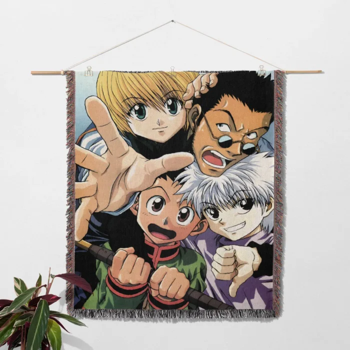 HxH Anime Woven Tapestry Throw Blanket - Cool Anime Room Decor Wall Art Rug Gift Idea - Image 2